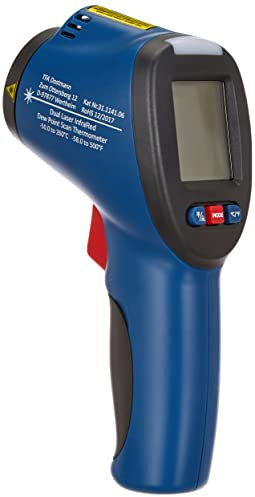 TFA Dostmann SCHIMMEL DETEKTOR Infrarot-Thermometer mit Taupunktermittlungund Doppellaser, Blau, L110 x B72 x H240 mm