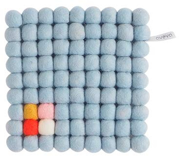 Aveva Filz Deko Untersetzer Topfuntersetzer quadratisch Reiner Wollfilz, Aveva:Artic Blue