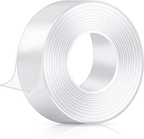 Ruban adhésif double face 16FT Nano Fort pour les murs, ruban de montage robuste transparent, adhésif, lavable et réutilisable, pour la photo de tapis photo