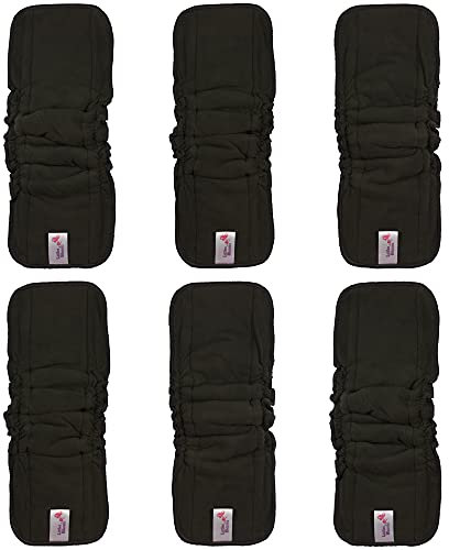 Littles and Bloomz BCC6 Windeleinlage, wiederverwendbar, mit elastischen Zwickeln, 5 Schichten, Anthrazit