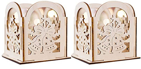 ibasenice 2stücke Holzkerzenständer Für Stabkerzen Weihnachtskerzenhalter Aus Holz DIY Kerzenhalter Teelichthalter Passend Für Party-Ornamente Und Home Decor