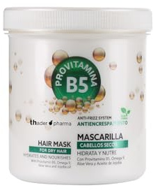 Thader Pharma Mascarilla Efecto Anti-Frizz Provitamina B5, Omega 9, Aloe Vera y Aceite de Jojoba para Cabellos Secos, 700 ml