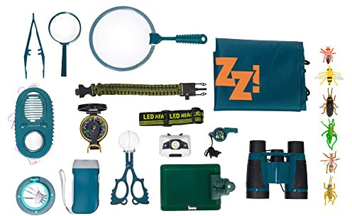 Levenhuk LabZZ SK30: Ampio Kit di Sopravvivenza per Ragazzi Completo di 21 Accessori, Adatto per Sviluppare Spirito di Osservazione, Capacità di Esplorazione e di Orientamento