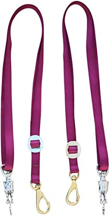 Tack Shack of Ocala Nylon Kreuz Krawatten 2 Stück Kreuzbinder Kreuzbinder für Pferde, Schnellverschluss Kreuzbinder Stallbedarf Stallbedarf für Pferde (Kastanienbraun)