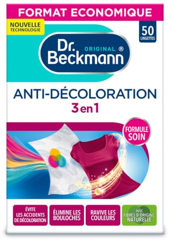 Dr. Beckmann – Anti-Fading 3-in-1 – Blatt Ultimativer Schutz Tücher – 50 Tücher, parfümfrei