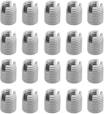20 Stück Selbstschneidende M4 Einsätze aus Metall Edelstahl Schlitzschrauben Gewindeeinsatz Spiral Gewinde Reparatur Set