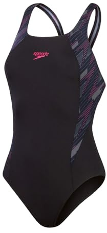 Speedo Damen HyperBoom Splice Muscleback Badeanzug | Klassisches Design | Schnell trocknend | Training | Fitness | Chlorbeständig Schwimmbekleidung