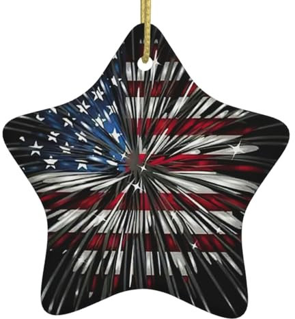 Weihnachtskugeln Christbaumschmuck Christbaumschmuck Weihnachtsschmuck Amerikanische Flagge Feuerwerk