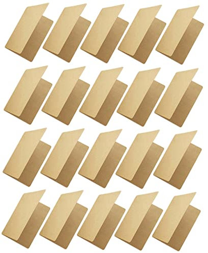 CAXUSD 20 Stück Kraftpapier Blankokarten Rustikal Thema Personalisierte Karten Basteln