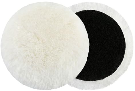 6 Stück Auto Wolle Polierpads, Polierscheibe Bohrmaschine Polierpad, Polieraufsatz Bohrmaschine Auto, Auto Polierhaube, Wolle Polierteller für Poliermaschine Schleifmaschine zum Polieren,Schleifen