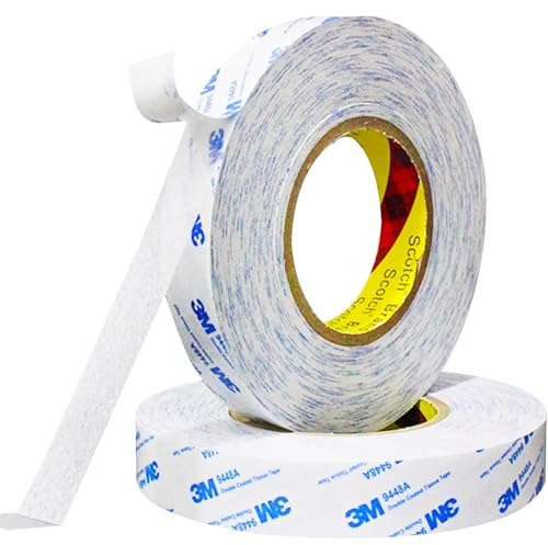 FOLAI Ruban Adhésif Double Face Multifonctionnel – Adhésif Puissant Pour L'artisanat, Pe Bricolage, Etc. Ruban Double Face Fin, Adapté Au Papier Peint, Aux Photos Et A L'emballage (15mm x 10m)