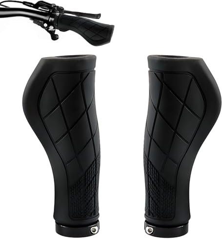 Aiyraa Cykelhandtag ergonomiska, halkfria MTB-handtag med lås-on design, handtag för 22,2 mm cykel, mountainbike och trekkingcykel, cykelhandtag för vägcykel och stadscykel