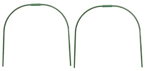 2 Stück Grüne Gartentunnel Gewächshausbögen aus Stahl und Kunststoff | Bogengeformtes Pflanzenstützgestell, für Garten und Durchgang, Frostschutz im Winter, Robustes Pflanzenschutzgestell