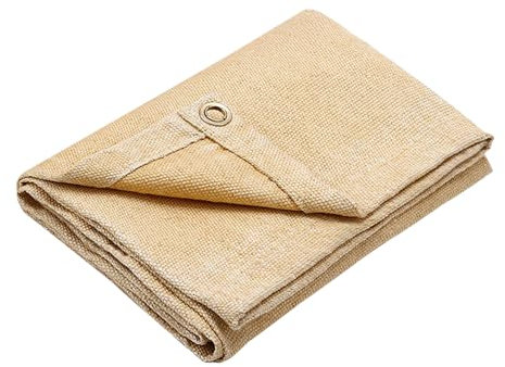 Coperta per Saldatura, 1.2 x 1.8m Coperta Di Saldatura con Occhielli, Materiale Resistente Al Calore Fino a 550 °C-1000 °C, Coperta Antincendio per Grill, Stufa, Saldatori, Idraulici