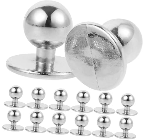 Angoily 100 Stück Kochjackenknöpfe Silber Langlebige Ersatzknöpfe für Kochkleidung Stabile und Dekorative Knöpfe für Arbeitskleidung Geeignet für DIY und Professionelle Chefjacken