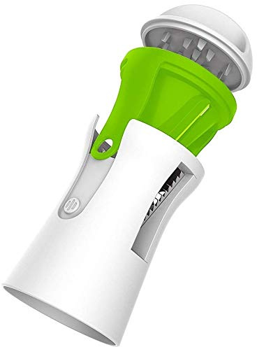 JINGYAN Peladoras Portátil máquina de cortar, verduras pelador acero inoxidable espiral patatas (verde)