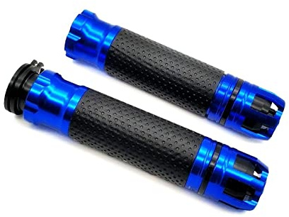 Griff Universal CNC Motorrad Griff Lenker Enduro Moto Hand Bar Grip Für XJ6 N/XJ6 DIVERSION XSR 700 900 ABS Lenkerabdeckung(Blue)