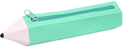Xjdzineq Estuche de silicona suave para bolígrafos, organizador de lápices, estuche para gomas de borrar, marcadores, tijeras, almacenamiento de silicona suave, Green
