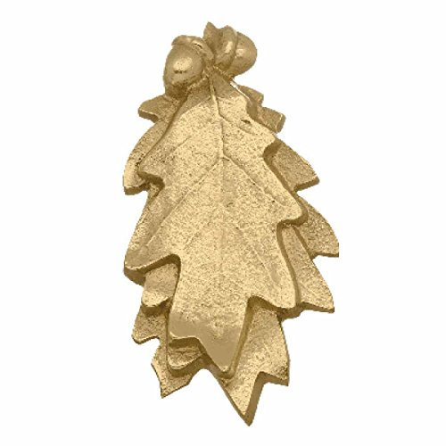 Massivem Messing Türklopfer Eichenblatt 15,2 cm H x 7,6 cm W | Renovator wochenbedarfs