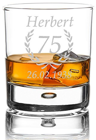 polar-effekt Verre à whisky personnalisable avec gravure – Verre à whisky gravé comme cadeau d'anniversaire pour homme