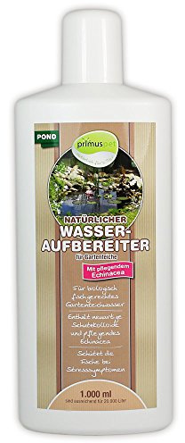 primuspet Natürlicher Gartenteich Wasseraufbereiter (Wasseraufbereitung für naturnahes Gartenteichwasser bindet fischschädliche Stoffe wie Chlor usw.), Inhalt:1 Liter