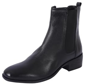 Kenneth Cole REACTION Women's Salt Chelsea Ankle Boot, Black Leather, 8 M US