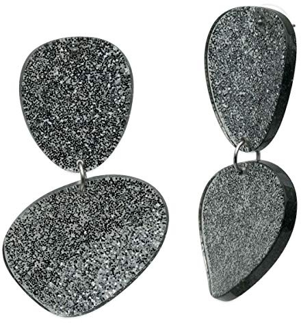 Soul-Cats Statement Ohrringe im Retro Glitzerlook 80er Style Partyschmuck Disco