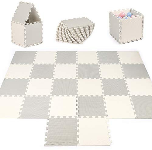 Hadibio Baby Foam Play Mats, Interlocking Floor Mat for Babies Infants Toddlers, Soft Jigsaw Puzzle Playmat Crawling Mat, Thick Indoor Outdoor Garden Fitness Nursery Yoga Mat, 26pcs