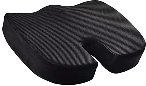 Cojín para Silla de Oficina,Cojín de asiento de gel reducir el dolor de espuma de memoria en forma de U Cojín de la silla de coche de oficina para la ciática coxis coxis dolor de coxis