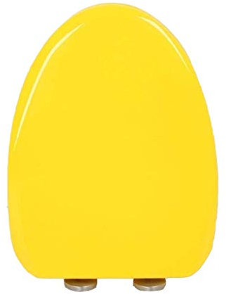 Sedile del Water Sedile del Water A Forma di V con Cerniera Regolabile Coperchio del Water Ultra Resistente Montato in Alto, Rosso, Giallo