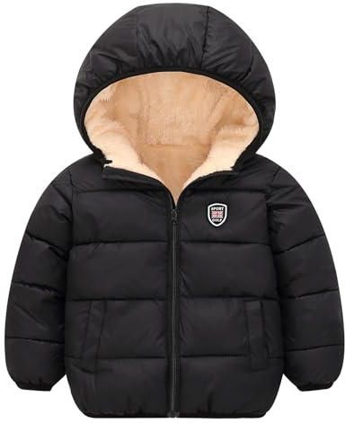 Mfmiudole Baby Boys Girls Winter Coats, Thick Hooded Down Kids Infants Toddlers Winter Warm Jacket Outerwear for 1-7 Years