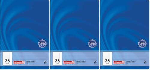 Brunnen SchulheftA4 Vivendi Lin25 16Bl (Packung mit 3)