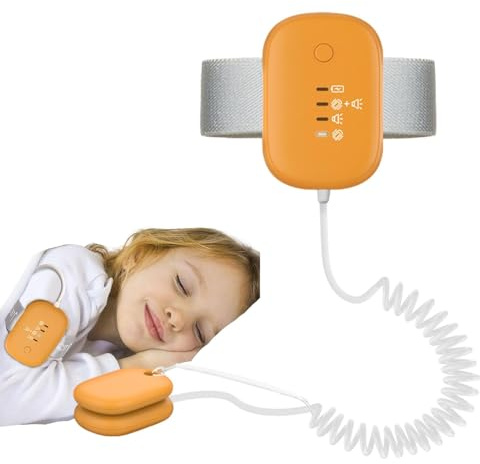 Kasmole Alarma de Entrenamiento para IR al baño - Alarma de orina con Carga USB por vibración,Suministros para mojar la Cama con 3 Modos, Alarma Segura para IR al baño de Alta sensibilidad para niños