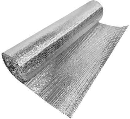PILBELLES Aislante Térmico Reflexivo de Aluminio y Burbujas Triple Capa 0.5x10 m (5 m²) | Ventanas, Radiadores, Cajón Persianas, Puertas, Camper, Buhardilla, Uso Industrial, Viviendas