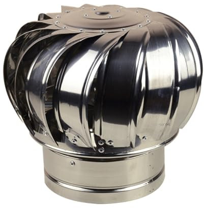 Cappa Aspirante in Acciaio Inossidabile 201, Ventilatore Impermeabile for Canna Fumaria sul Tetto, Cappa Non Alimentata (Size : 500model)