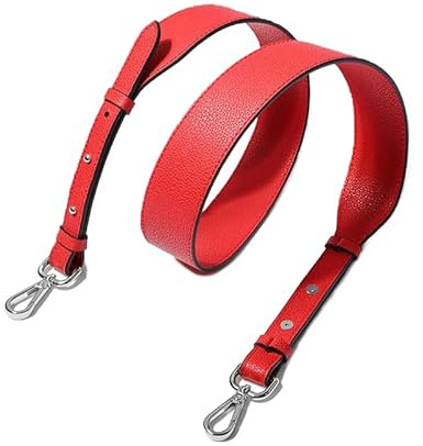 PTNKUIIY Justerbar Väskrem Axelrem för Väskor 106-110 cm, 3,8 cm Bred Universell Läder Bärrem för Handväska och Tillbehör - Röd