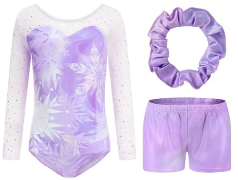 EKalgretrA Gymnastikanzug Mädchen Kinder Ballett Tanz Trikot Krawatte Kinder Baumwolle Mädchen Gymnastik Trikot for Ballett(Z,10)