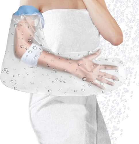 benlidoner Waterproof Cast Cover Arm Adult, Large | Plaster Cast Waterproof Cover, Full Arm Soft Cast Cover for Shower, Reusable Cast and Bandage Protector