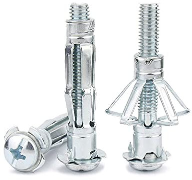Spreizdübel, 1 Stück, selbstschneidende Schrauben, Hohlraumdübel-Set, Gipskartonplatten, Trockenbau, Hohlraumdübel, Dübel für Trockenbau-Spreizdübel, Gipskartonlöcher (M4 x 20 mm) (M4 x 60 mm)