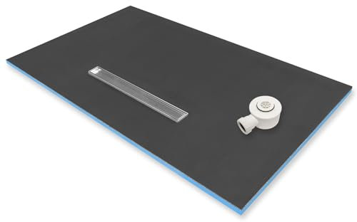 Sirra Linear Rectangular Wetroom Shower Trays with Longside Drain (Tile On Grate, 1200 x 900 x 30mm)