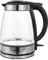 Vencier 1.7L Glass Electric Kettle – 2200W Fast Boil, Borosilicate Glass, BPA-Free, Auto Shut-Off & Boil-Dry Protection, Cordless with 360° Swivel Base, Push Button Lid, Black/White (Black)