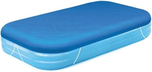 Abdeckplane für Jumbo-Planschbecken,Abdeckung Pool für Family Pools Planschbecken, 262 × 175 cm, 305 × 183 cm Abdeckplane Planschbecken, blau, eckig (262 × 175 cm)