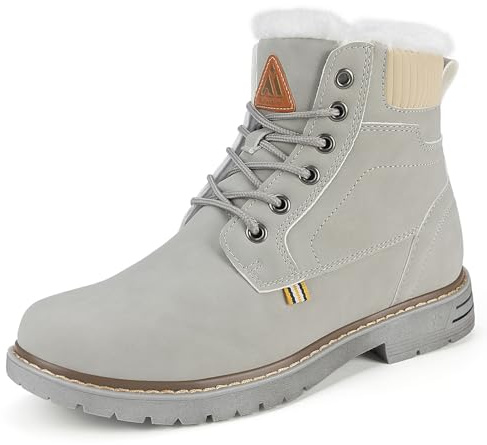 Mishansha Bottes de Neige Femme Hiver Fourrées Gris 37 EU