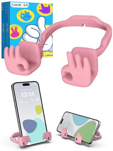 Stocking Stuffers for Teen Girls Boys Gifts OK Sign Phone Stand for Desk | Secret Santa Gifts for Women Men Funny Cool Gadgets Ideas Gifts for Christmas Kids Adults Women Birthday 1 Pack Pink