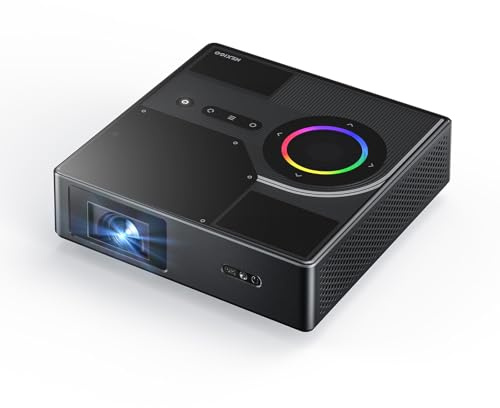 NexiGo Nova Mini, Projecteur Laser Portable, 1080p FHD, 1200 Lumens, Contraste 15000:1 avec SAE, 3D, Installation Automatique, Écran de 150, Audio Dolby 8W
