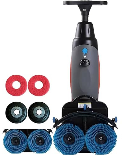 Floor Scrubber Tile Polisher, Efficient Mini Cleaning Machine, 360° Rotating, Cordless for Tile, Hardwood, and Marble Floors
