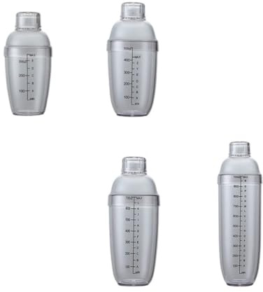 Artibetter Coctelera de Plástico Transparente para Cócteles y Leche con Capacidad de 300ml a 1000ml, Diseño a Prueba de Fugas y Uso Cómodo para Preparar Bebidas en Casa
