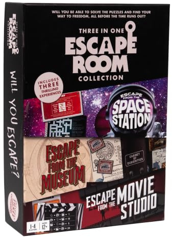Menkind x Professor Puzzle 3 Games in 1 Box The Escape Room Game Collection | One Time Play Experience Deduction Detective Case Challenges with Clues and Solutions for 1 to 4 Players Ages 12 and Up