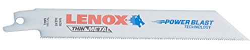 LENOX Tools Bi-Metal Reciprocating Saw Blade, General Purpose, 6-inch, 24 TPI, 25-Pack (20496B624R)