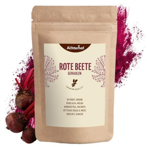 Rote Beete Pulver 1000g | erdig, herzhaft und süß | roh und gekocht verwendbar | ideal zum Färben von Lebensmitteln | vom Achterhof